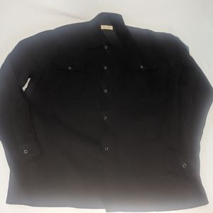 All saints Twist Black Long Sleeve Cotton Medium Shirt EUC